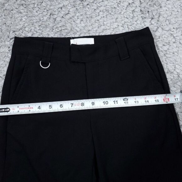 READ Anthropologie Low Rise Ankle Zip Wide Leg Pants Black Size 0 Stretch - Picture 11 of 12